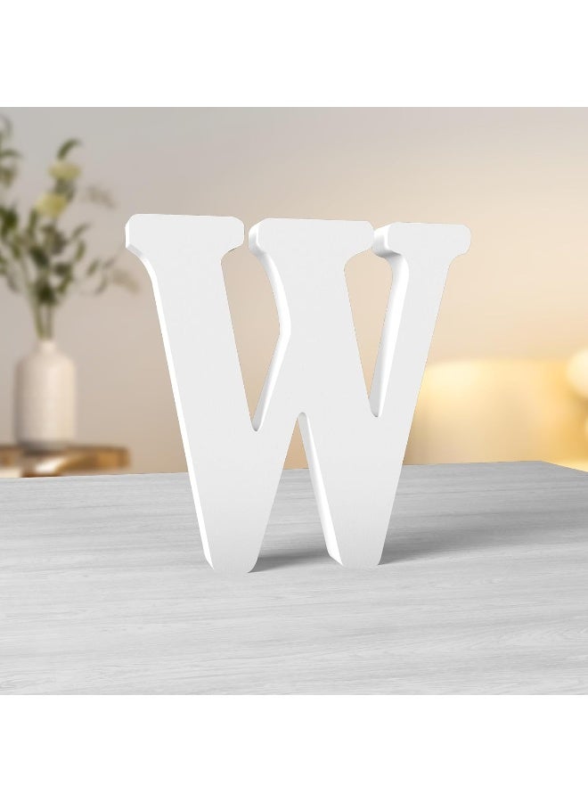 TPGP حروف خشبية بيضاء بطول 6 بوصات - حروف خشبية غير مشغولة لتزيين الجدران ومشاريع الحرف اليدوية - Image 1