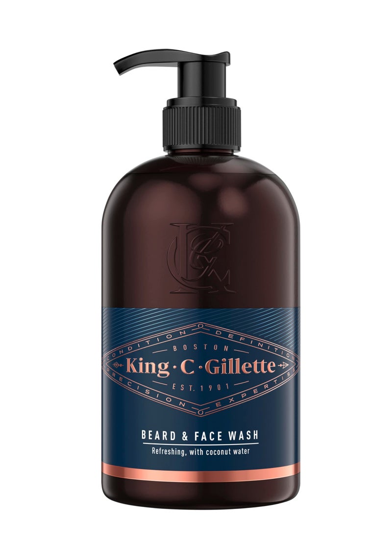 King C. Gillette Gillette King .C. Beard And Face Wash By Gillette 350ml - Image 1