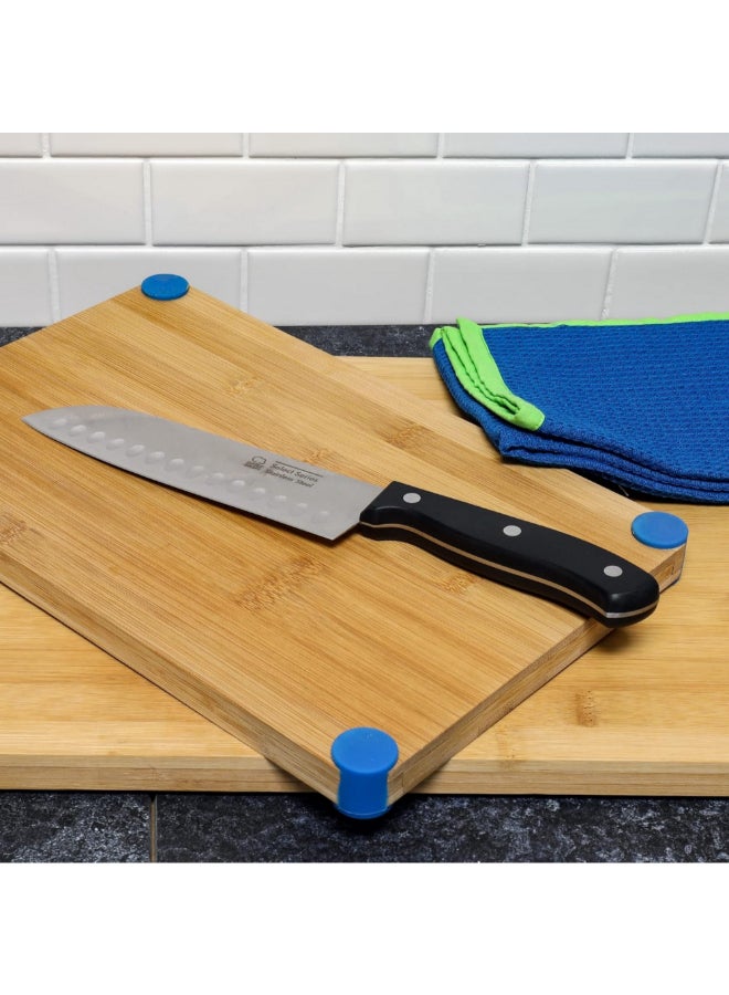 Chef Craft Select Series Premium Stainless Steel Santoku Knife Black and Silver 6.5 Inch 21671 - Image 4