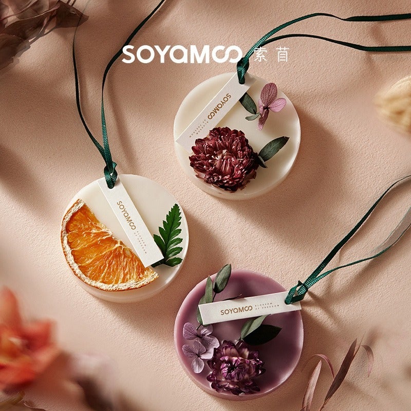 Floral Aromatherapy Wax Tablet Hanging Solid Fragrance for Wardrobe Car Home Gift - Image 4
