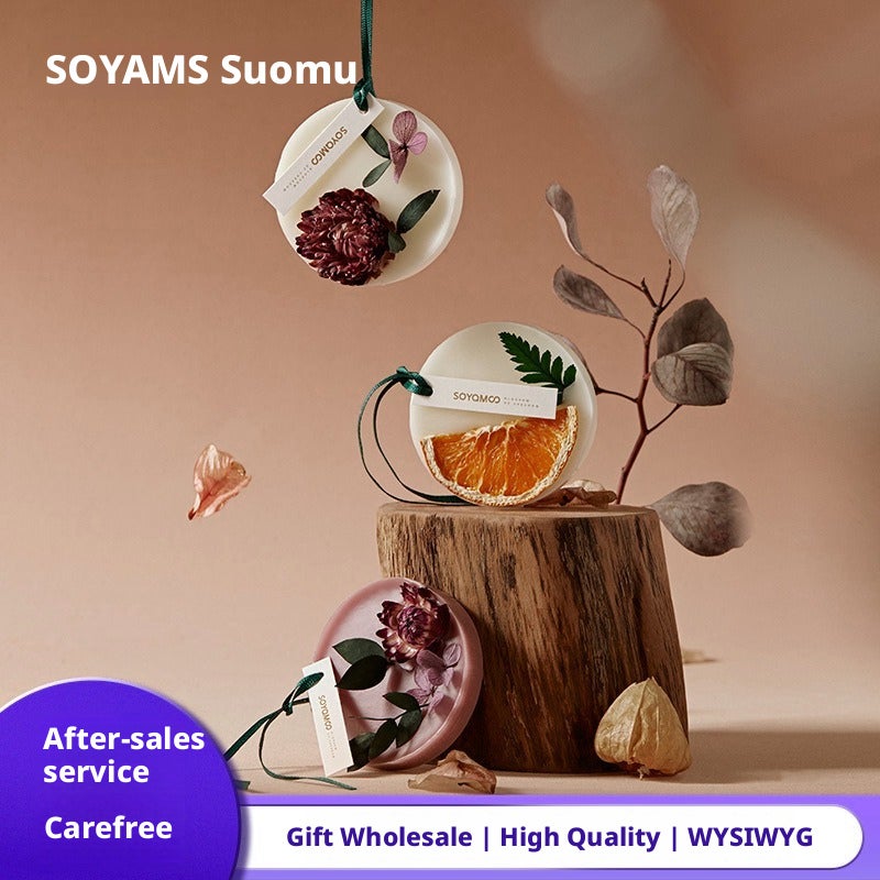Floral Aromatherapy Wax Tablet Hanging Solid Fragrance for Wardrobe Car Home Gift - Image 2