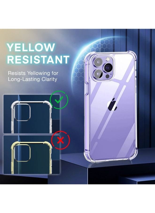 SHOPI - Crystal Clear Designed for iPhone 14 Pro Max Case Slim Thin Shockproof Protective Phone Case Non-Yellowing Clear - Image 1
