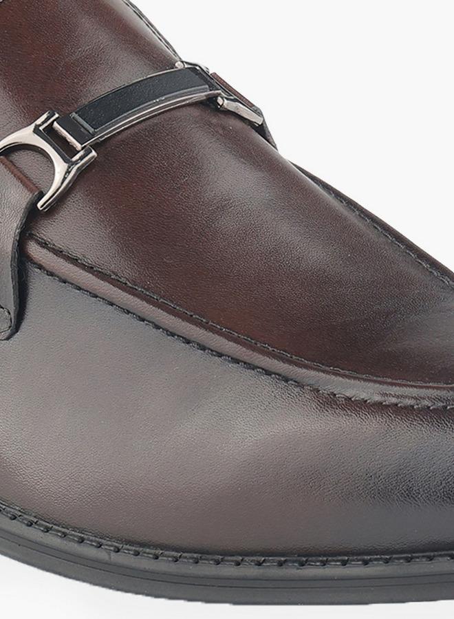 DUCHINI Men Metallic Accent Slip-On Loafers - Image 4