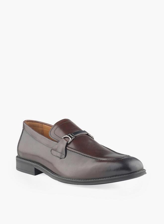 DUCHINI Men Metallic Accent Slip-On Loafers - Image 2