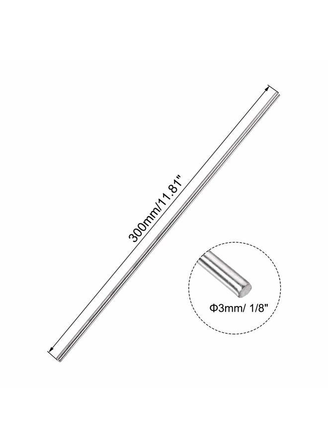 uxcell 3mm x 300mm 304 Stainless Steel Solid Round Rod for DIY Craft - 5pcs - Image 2