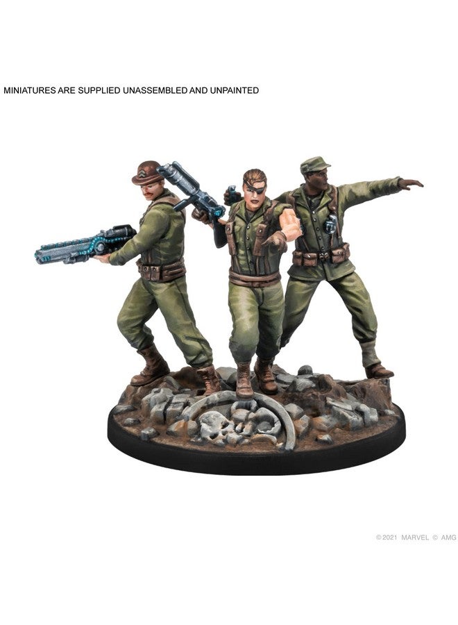 أتوميك ماس جيمز Marvel: Crisis Protocol Nick Fury, Sr. & Howling Commandos Character Pack - Smash Hydra With This Elite Team! لعبة الأبطال الخارقين على الطاولة، للأعمار من 14 عامًا فأكثر، لاعبان، مدة اللعب 90 دقيقة، صنع - Image 2