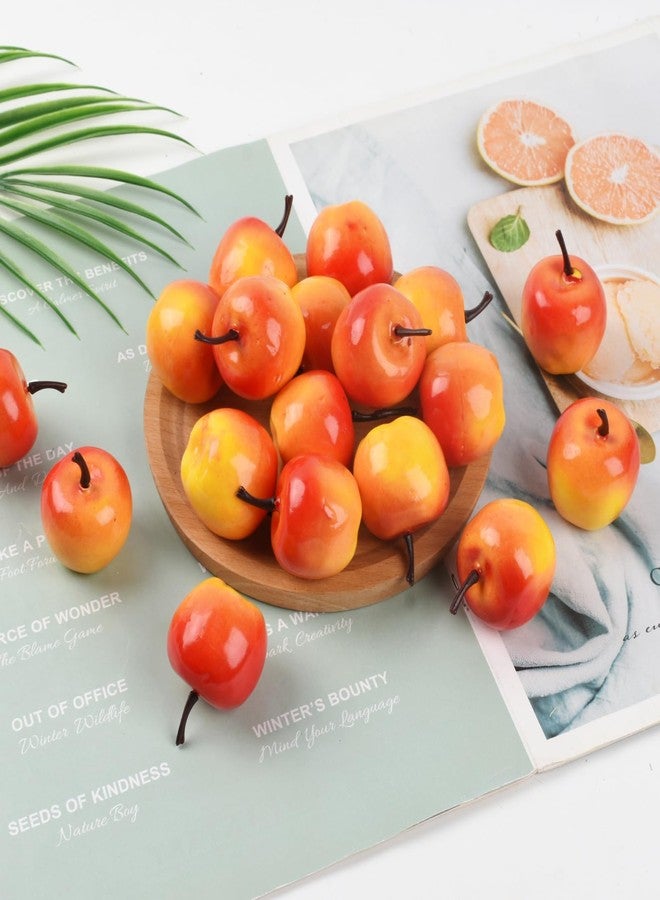 Luckforest Mini Artificial Apples, 40 Pcs Lifelike Simulation Small Apples Fake Fruits for Home Kitchen Table Basket Christmas Tree Decor Photography Props - Image 3