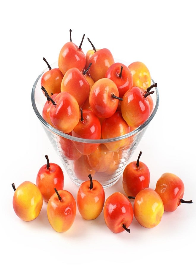 Luckforest Mini Artificial Apples, 40 Pcs Lifelike Simulation Small Apples Fake Fruits for Home Kitchen Table Basket Christmas Tree Decor Photography Props - Image 1