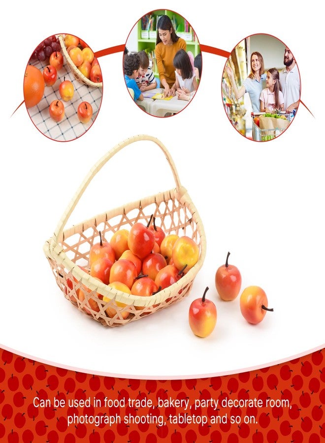 Luckforest Mini Artificial Apples, 40 Pcs Lifelike Simulation Small Apples Fake Fruits for Home Kitchen Table Basket Christmas Tree Decor Photography Props - Image 5
