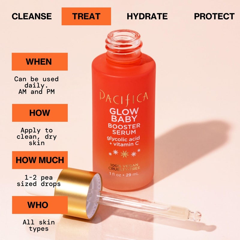 Pacifica Vitamin C Serum for Face â€“ Glow Baby Brightening Facial Serum with Glycolic Acid â€“ Vitamin C Booster Skin Care, Dark Spot Corrector, Vegan Skincare for Glowing Skin, Dermatologist Tested - Image 5