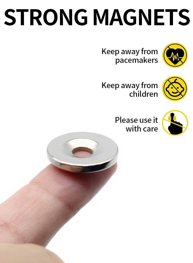 10Pcs 20mm x 3mm Hole 5mm Neodymium Magnet 0.79x0.12-0.2inch NdFeB N35 Round Super Powerful Strong Permanent Magnetic imanes Disc Refrigerator Magnet - Image 2