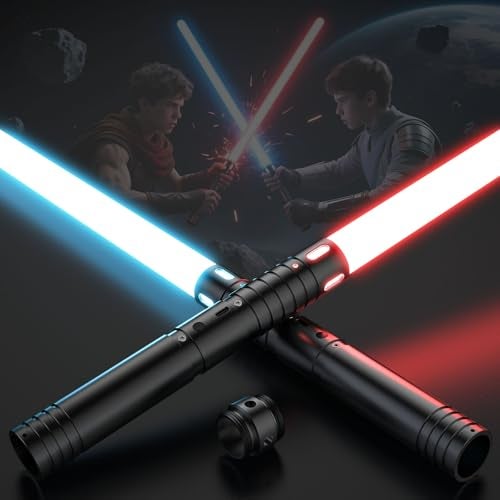 CSNDICE Lightsaber Light Sabers for Kids with RGB 15 Colors Dueling Lightsabers with FX Sounds USBC Rechargeable Light Saber for Adult Birthday Role Playing - Image 1