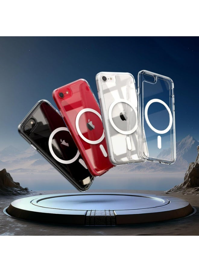 UMIXPRO Magnetic Clear Phone Case for iPhone SE 2020/2022, iPhone 8/7, MagSafe Compatible, Shockproof - Image 3