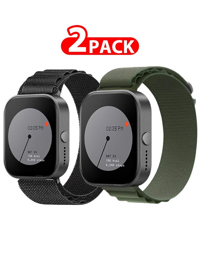 CATANES - ( for Nothing Watch Pro 22mm ) 2 Pack, Alpine Sport Strap Rugged Nylon Replacement Wristband for Men Women - Image 1