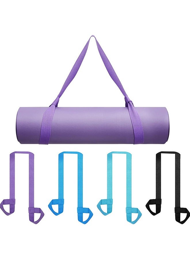 DAREU Adjustable 4‑Pack Yoga Mat Straps – Multicolor Breathable Polyester Yoga Carry & Stretching Slings for Most Mats - Image 1