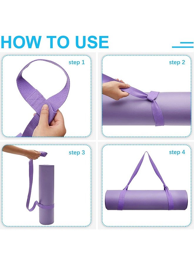 DAREU Adjustable 4‑Pack Yoga Mat Straps – Multicolor Breathable Polyester Yoga Carry & Stretching Slings for Most Mats - Image 5