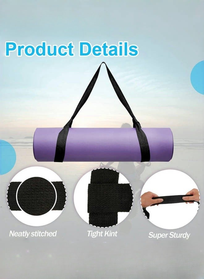 DAREU Adjustable 4‑Pack Yoga Mat Straps – Multicolor Breathable Polyester Yoga Carry & Stretching Slings for Most Mats - Image 2