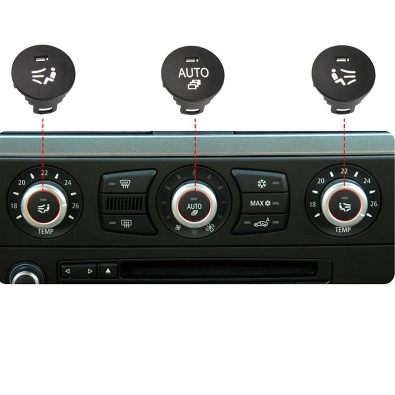 QASULER Climate Control Knob Cover for BMW 5 Series E60 E61 - Image 2