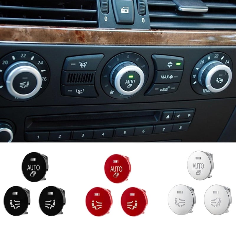 QASULER Climate Control Knob Cover for BMW 5 Series E60 E61 - Image 4