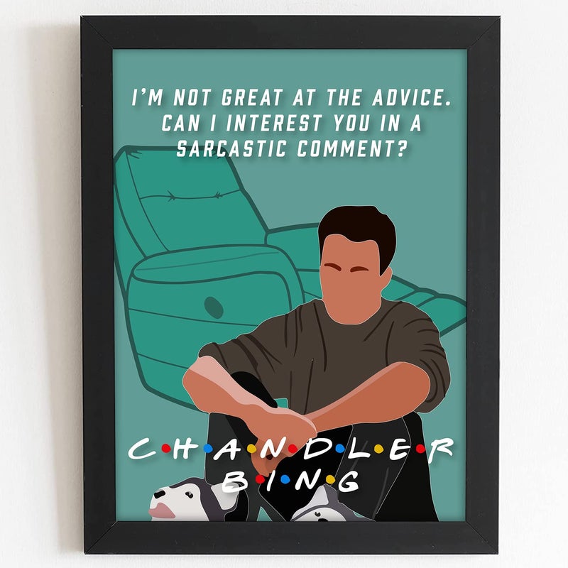 Craftolive FRIENDS Frame Chandler Bing Framed Poster for Wall Decor Room Decor Home Decor Gift Framed Poster Wall Frame