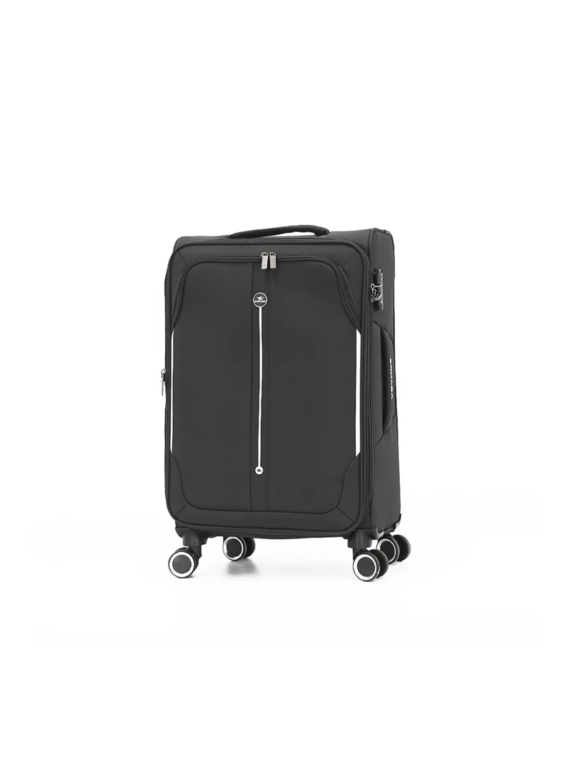 SONADA Softside Luggage Spinner Trolley Bag 3 Pieces Set,Grey (S-20",M-24",L-28")