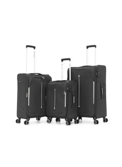 SONADA Softside Luggage Spinner Trolley Bag 3 Pieces Set,Grey (S-20",M-24",L-28")  - Image 1