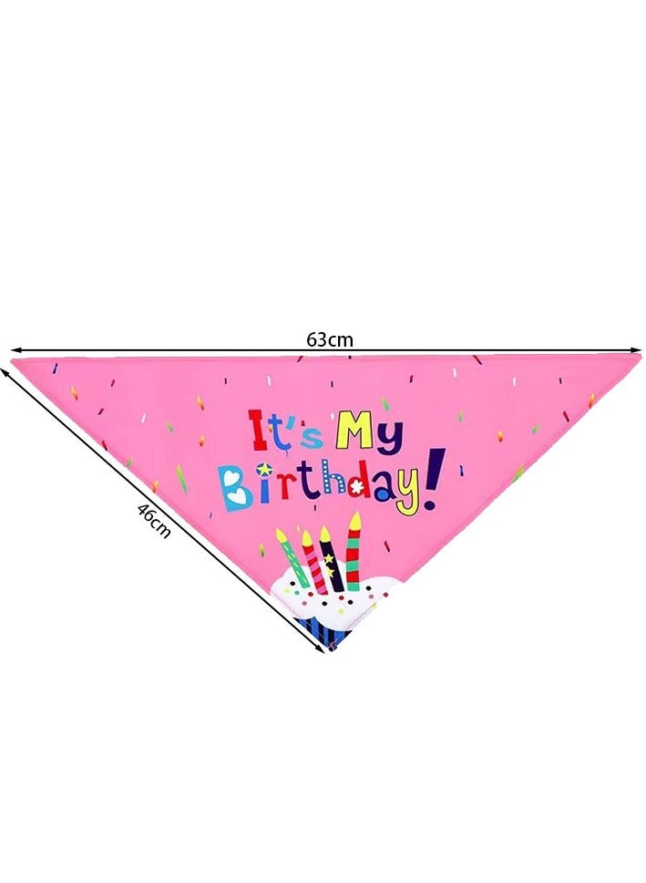 Mordely Dog Birthday Bandana and Hats Set, Dog Girl Bandana, Cute Dog Bow Tie, Checkered Triangle Scarf, It's My Birthday Banner, Dog Birthday Party Supplies Decorations - Image 3