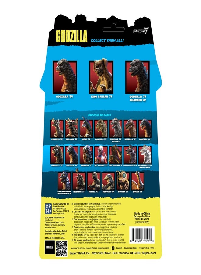 Super7 Toho Godzilla King Caesar '74-3.75" Toho Godzilla Action Figure Classic Movie Collectibles and Retro Toys - Image 3