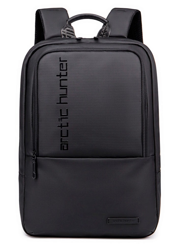Durable Laptop Backpack, Business Travel Expandable School Bag with Laptop and Tablet Compartment for Men, Black