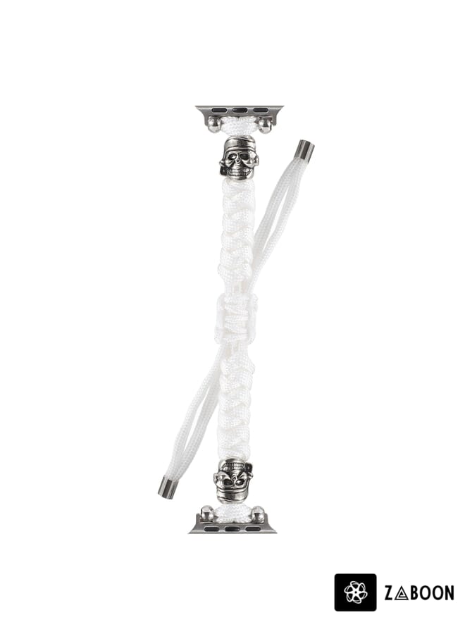 Zaboon Skull Umbrella Cord Braided Watch Band  Apple Watch Ultra 49mm / Series 8&7 45mm / SE 2&6&SE&5&4 44mm / 3&2&1 42mm - Image 2