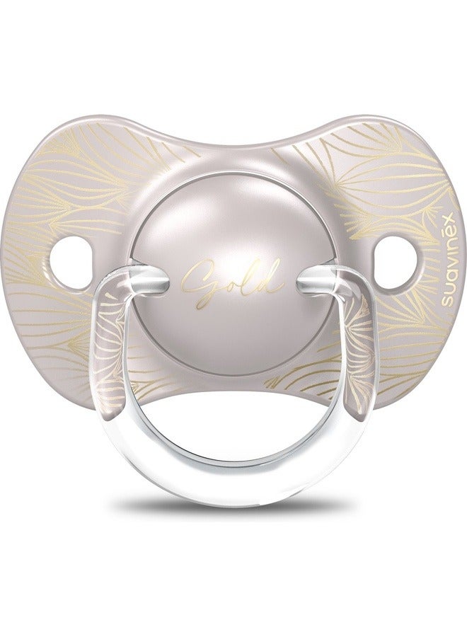 Suavinex Premium Soother|+6-18M|Gold Gray|Physiological - Image 1