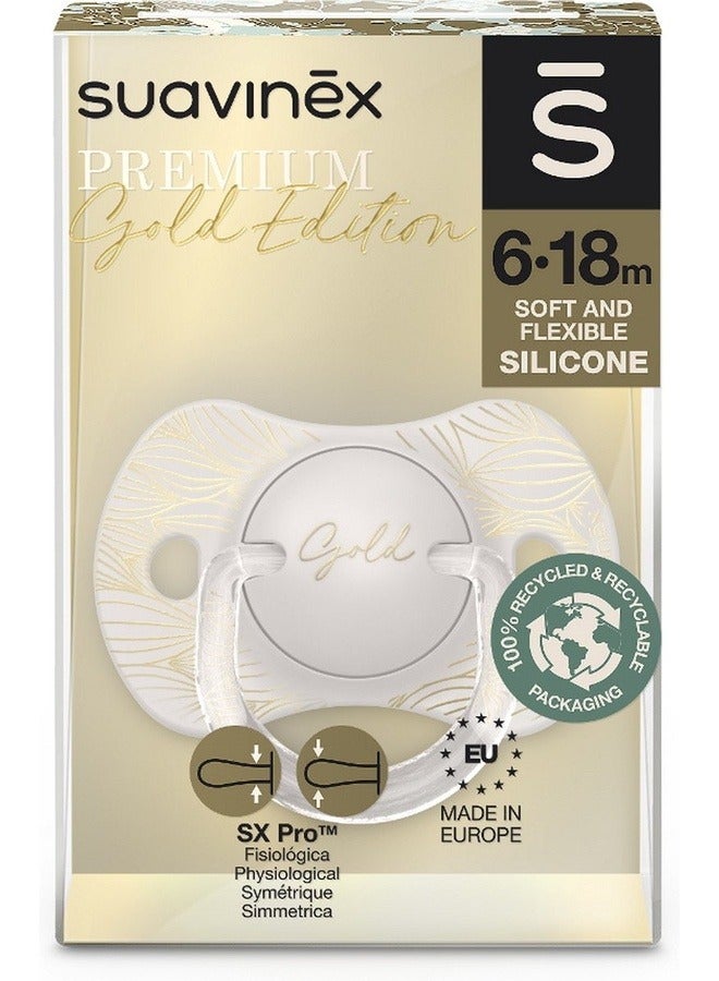 Suavinex Premium Soother|+6-18M|Gold Gray|Physiological - Image 2