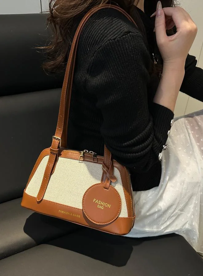 تايك تو Brown Shoulder Bag with Adjustable Strap
