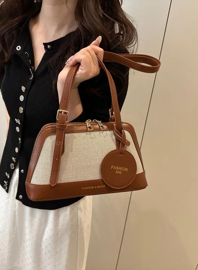 تايك تو Brown Shoulder Bag with Adjustable Strap