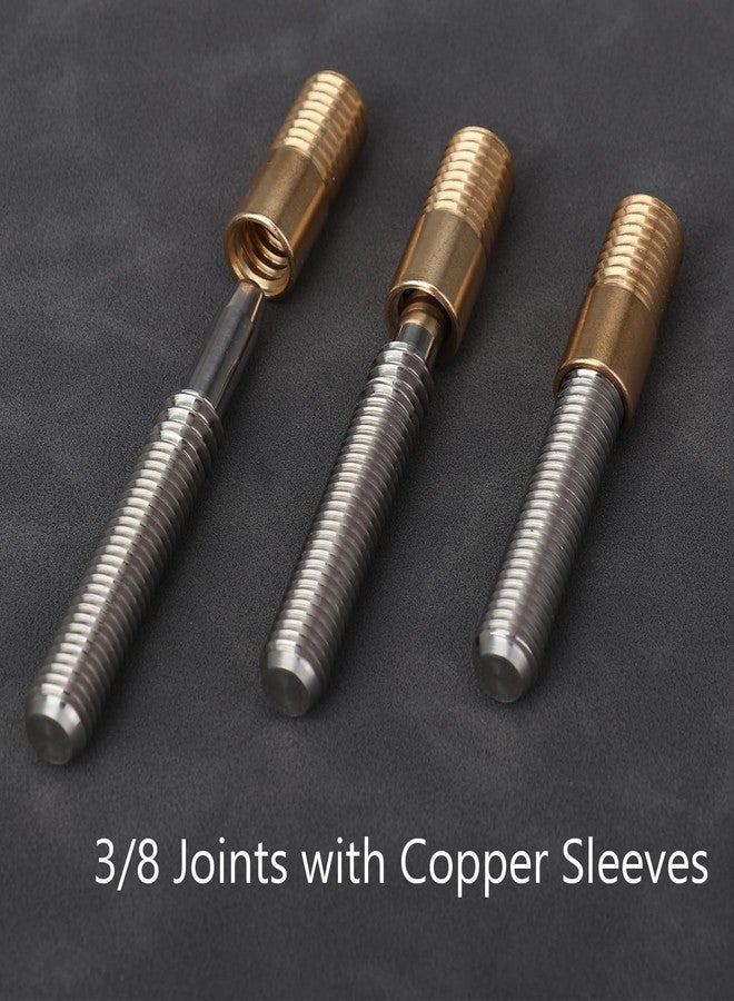 Oztwel Quick Release Pool Cue Joint, 3/8 * 10 Billiard Cue Joint Quick Lock Joint for Pool Cue Stick, 3 Stainless Steel Inserts with 3 Copper Sleeves - Image 4