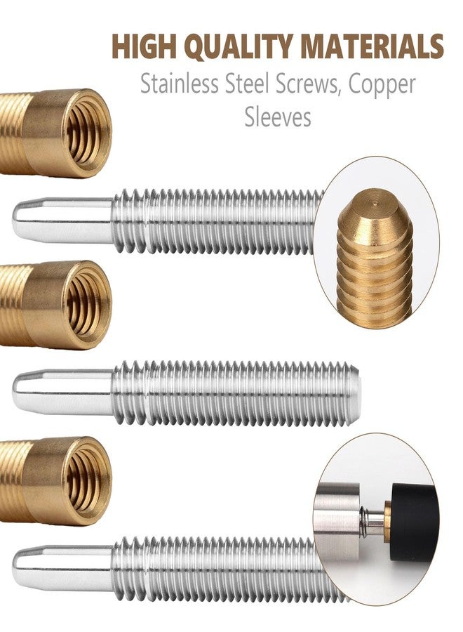 Oztwel Quick Release Pool Cue Joint, 3/8 * 10 Billiard Cue Joint Quick Lock Joint for Pool Cue Stick, 3 Stainless Steel Inserts with 3 Copper Sleeves - Image 3
