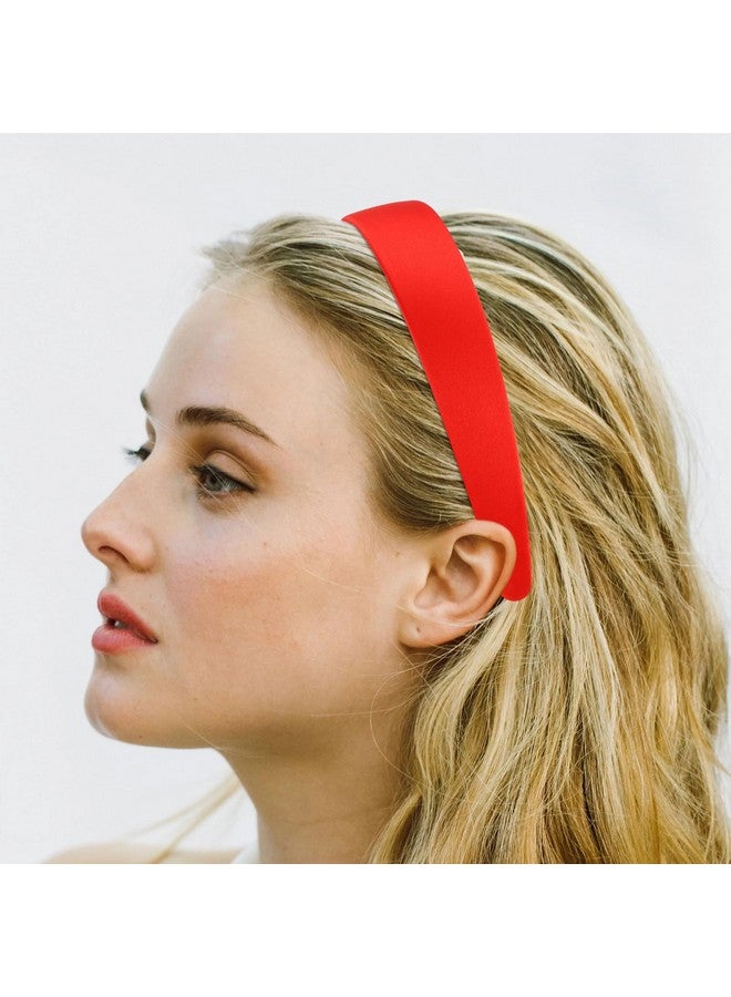 فيلسكرون عقال أحمر عصابات رأس من الساتان للنساء والفتيات غير قابلة للانزلاق 1.3 بوصة النساء العصابات الشعر هالوين تأثيري Diy عطلة رئيس الفرقة هدايا للأمهات الأخوات إكسسوارات الشعر - Image 4