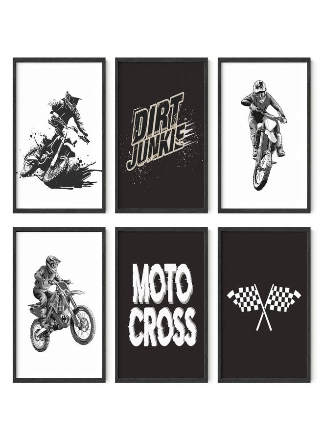 Summit Designs Motocross - Motocross Gifts, Decor For Bedroom Wall, Posters For Wall, Dirt Bike Decor, Art, Bike Art - Unframed Set Of 6 (8x10) Prints - Image 1