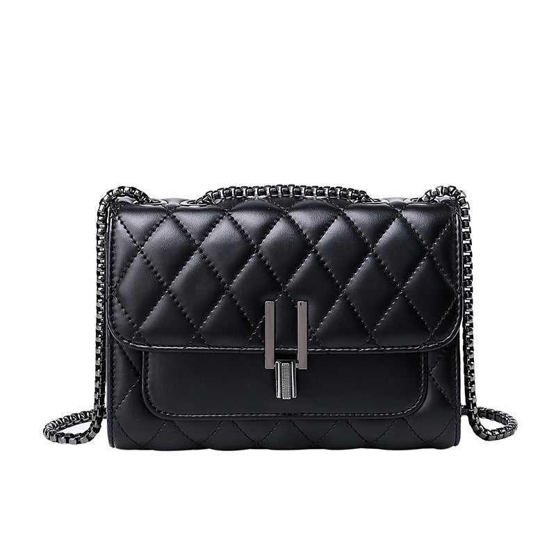 Fashion Fresh And Sweet One-Shoulder Genuine Leather Cross-Body Women'S Bag First-Layer Cowhide Summer Chain Small Square Bag - Image 1