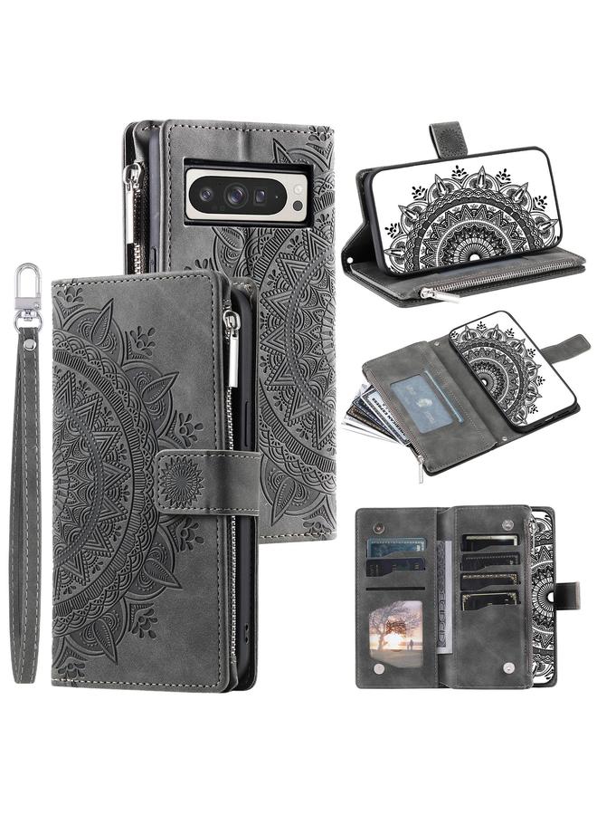 S-TOP Case For Google Pixel 10 Pro XL Multi-Card Totem Zipper Leather Phone Case - Image 1