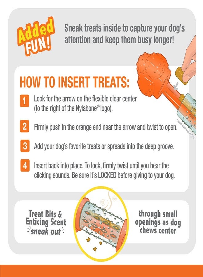 Nylabone Strong Chew Sneaky Snacker Treat Toy for Dogs, Interactive Dog Enrichment Chew Toys, Bacon Flavor, Large/Giant - Up to 50 lbs. (1 Count) - Image 4