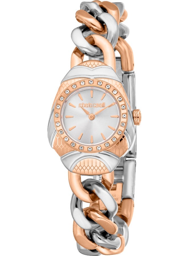 roberto cavalli روبرتو كافالي RC5L093M0065 - ساعة كوارتز نسائية من الفولاذ المقاوم للصدأ بيدين - Image 1