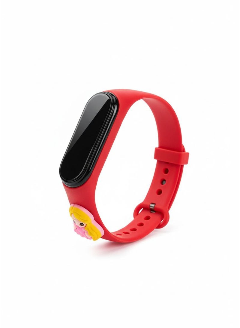 Digital Watch Touch for Boys & Girls & Yoth Rubber Strap With a Fun and Attractive Design Red