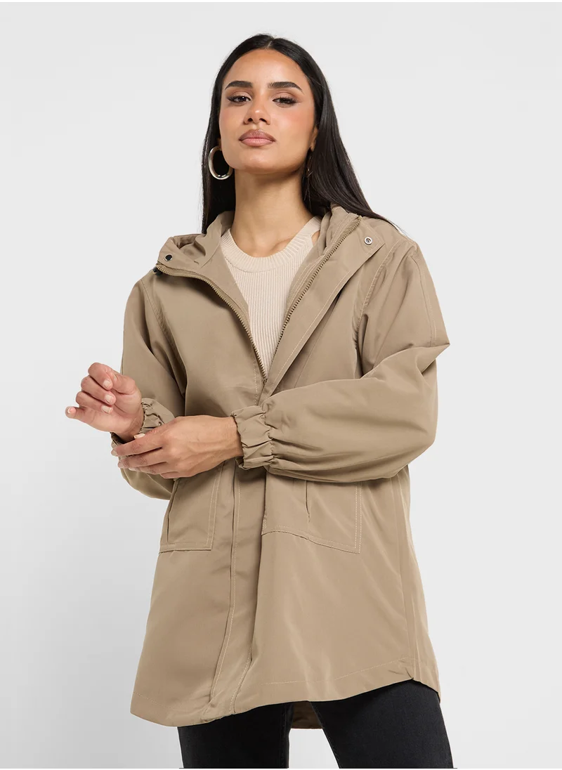 ايلا Light Weight Coat With Hood