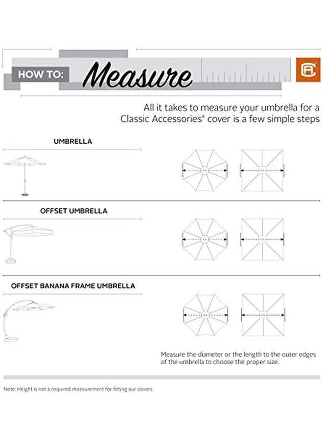 كلاسيك أكسيسوريز شرفة مقاومة للماء بطول 13 قدمًا وأغطية مظلة الفناء وأغطية أثاث الفناء - Image 2