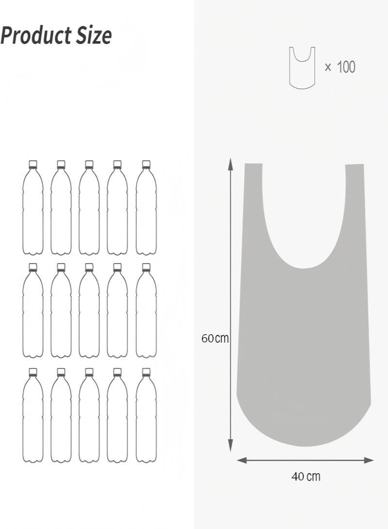 5 Rolls (100 Pieces Total) Kitchen Garbage Bag,Handle Tie Garbage Bags，Disposable Capacity Plastic Trash Bags,Multi-Purpose Plastic Bags，No Water Leakage and Good Toughness,for Office, Kitchen, Bedroom Waste Bin,Random Color - Image 2