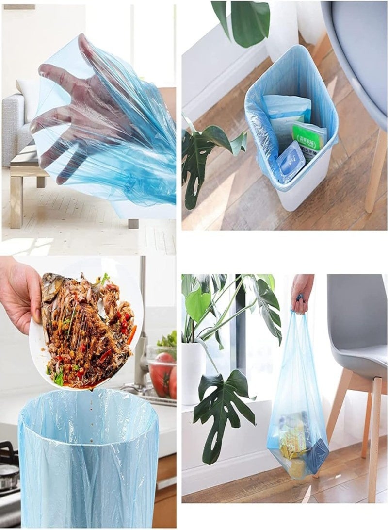 5 Rolls (100 Pieces Total) Kitchen Garbage Bag,Handle Tie Garbage Bags，Disposable Capacity Plastic Trash Bags,Multi-Purpose Plastic Bags，No Water Leakage and Good Toughness,for Office, Kitchen, Bedroom Waste Bin,Random Color - Image 3