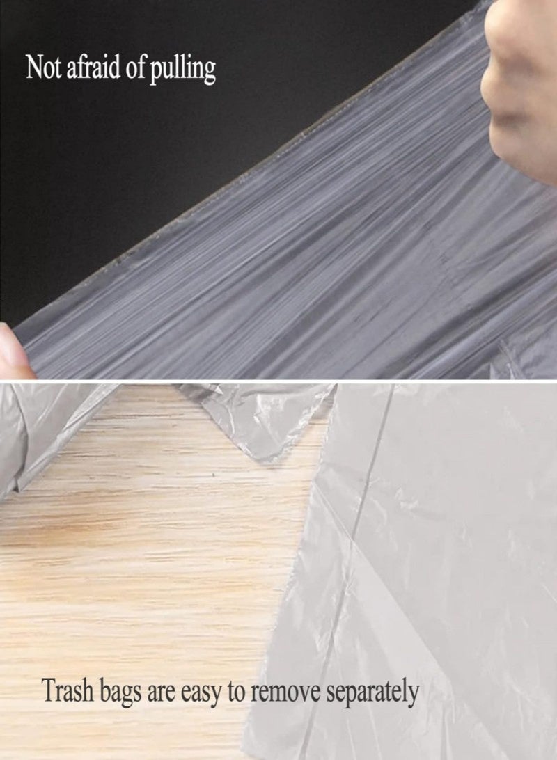 5 Rolls (100 Pieces Total) Kitchen Garbage Bag,Handle Tie Garbage Bags，Disposable Capacity Plastic Trash Bags,Multi-Purpose Plastic Bags，No Water Leakage and Good Toughness,for Office, Kitchen, Bedroom Waste Bin,Random Color - Image 5