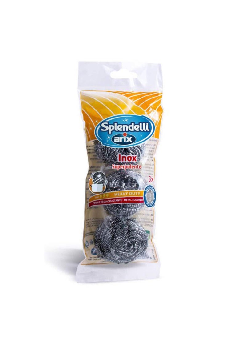 Metal Scourer Pack 37 x 22 x 2cm 3Pcs