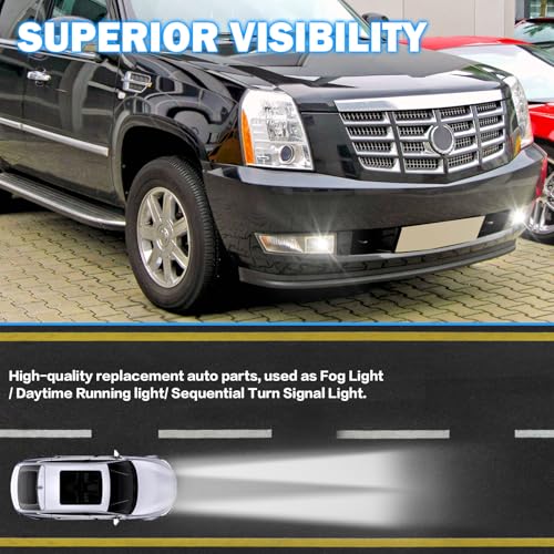 BOXLIGHT LED&DRL Fog Lights for 2007-2015 Chevy Silverado Suburban Avalanche/Tahoe/GMC Sierra 1500 2500HD 3500HD/ 2010-2014 Yukon/ 2007-2008 Cadillac Escalade, Front Bumper Driving Fog Lamps with Clear Lens - Image 2